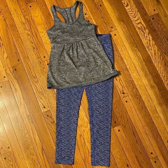 Pro player size medium Grey sleeveless  drawstring yoga top and Pro player purpl - Picture 1 of 9